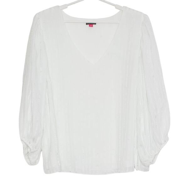 Vince Camuto Top Y2K Boho Cottage Coastal Grandma Fairy Balloon Sleeve White 3X - Picture 1 of 5